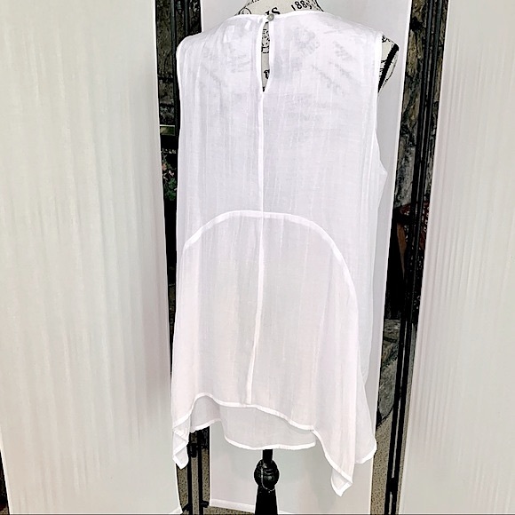 Fever White Sleeveless Cover Up Dress Size Large NWOT - Picture 5 of 13